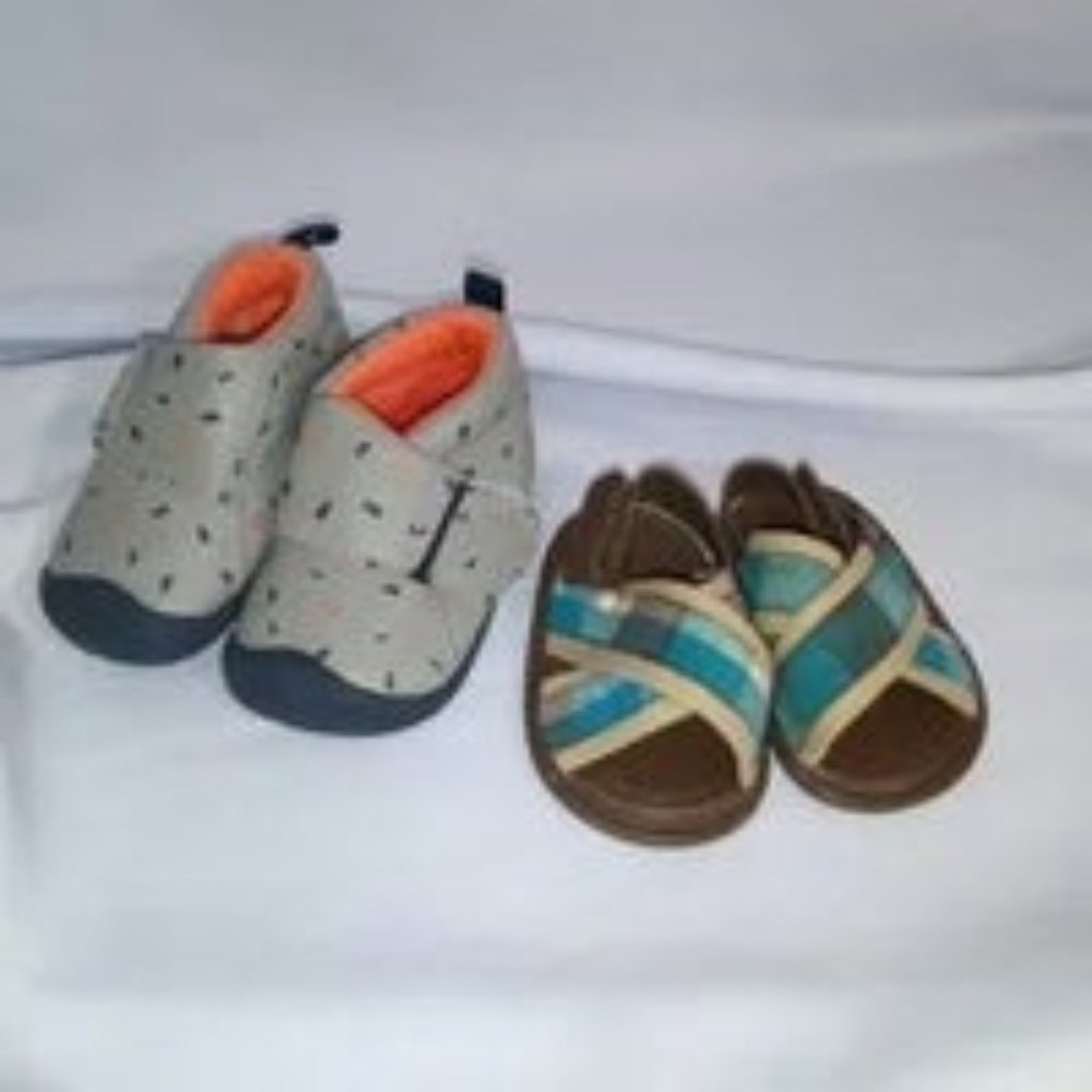 ⭐ 2 Infant Baby Boys Shoes Sandals Carter's & Gymboree - Picture 1 of 5
